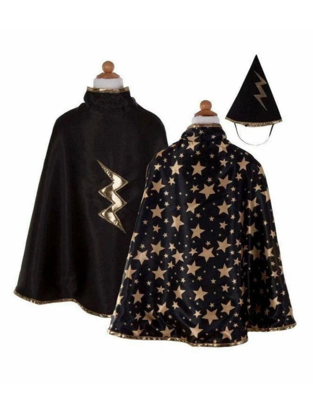Great Pretenders NEW Reversible Wizard Cape & Hat Size 4-6 Years